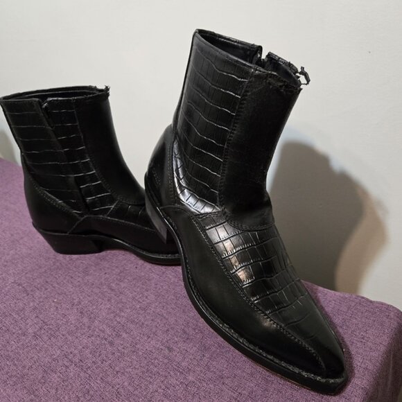 Laredo (7670) Men's Ankle Crocodile Boots Size 9 - Read Description - Picture 1 of 12